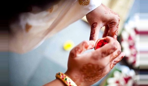 Assamese Bride, folded hands, wedding costume, marriage dress, India - MR  Stock Photo - Alamy